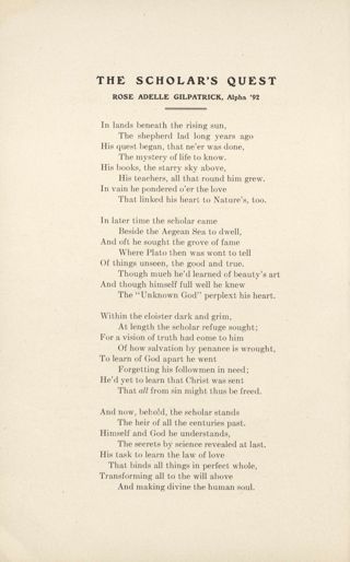 The Scholar's Quest
