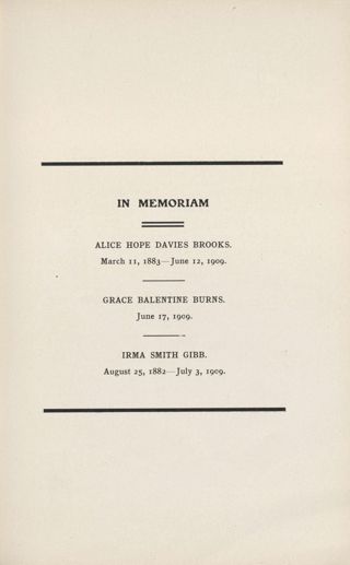 In Memoriam, July 1909