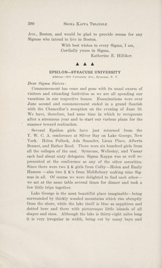 With Our Active Chapters: Chapter Letters: Epsilon - Syracuse University, September 1913