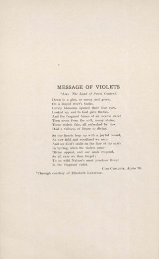 Message of Violets