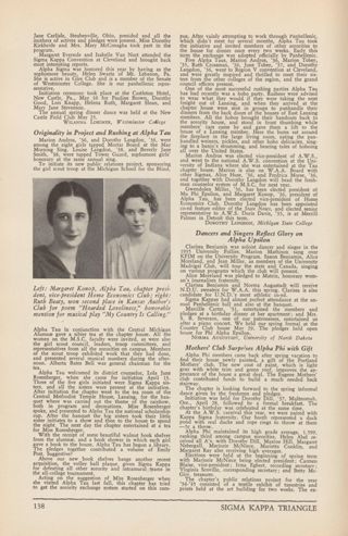 With Our College Chapters: Dancers and Singers Reflect Glory on Alpha Upsilon; With Our College Chapters: Mothers' Club Surprises Alpha Phi With Gift