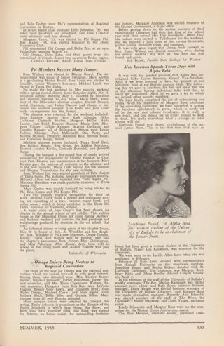 With Our College Chapters: Omega Enjoys Being Hostess to Regional Convention; With Our College Chapters: Mrs. Emerson Spends Three Days With Alpha Beta