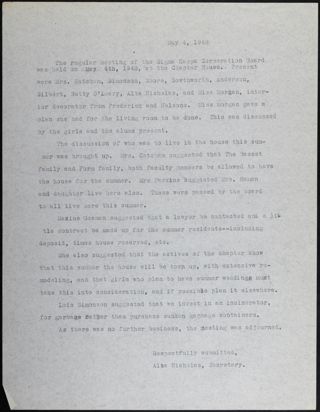 Puget Sound Association Corporation Board Meeting Minutes, May 4, 1948