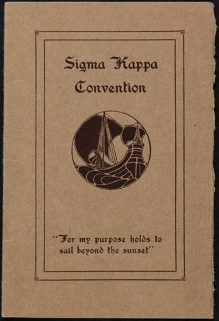 Convention of Sigma Kappa Sorority Program, July 13-16, 1915