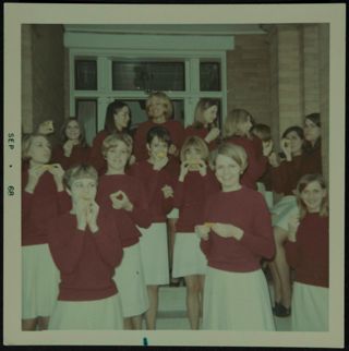 Margaret Toth and Other Beta Theta Chapter Members at Greek Sing Photograph, September 1968