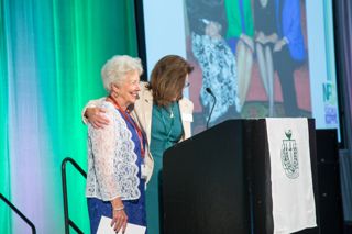 Cheri De Jong and Patricia Mills on Stage at 2016 Convention Photograph 2, July 8, 2016