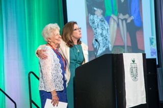 Cheri De Jong and Patricia Mills on Stage at 2016 Convention Photograph 3, July 8, 2016