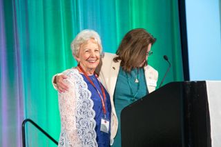 Cheri De Jong and Patricia Mills on Stage at 2016 Convention Photograph 5, July 8, 2016