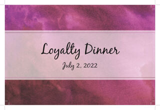 Convention 2022 Loyalty Dinner Program, July 2, 2022