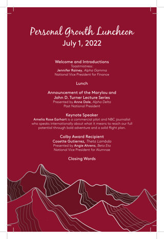 Convention 2022 Personal Growth Luncheon Program, July 1, 2022