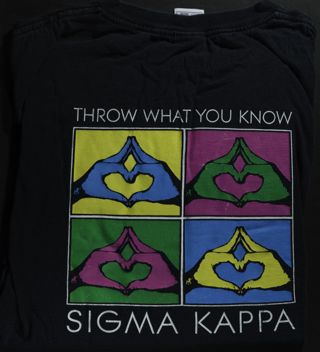 Sigma Kappa Throw What You Know T-Shirt, c. 2000s