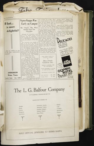 Mu Chapter Scrapbook, 1910-1940, Page 63