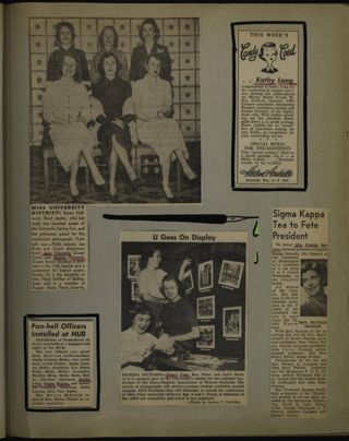 Mu Chapter Scrapbook, 1951-1953, Page 57