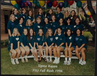 Omega Chapter at FSU Fall Rush Group Photograph 1, 1996