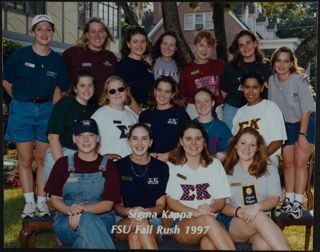 Omega Chapter at FSU Fall Rush Group Photograph 1, 1997