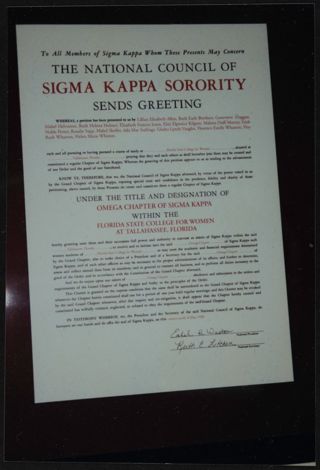 Omega Chapter Charter Photograph, c.1998