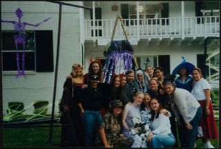 Group of Beta Tau Chapter Members in Halloween Costumes Photograph, c. 2001-2003