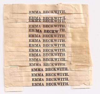 Campaign Stickers for Emma Beckwith, 1889