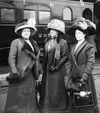 Elvira Seass Stewart (middle) with Mrs. Fred Lorenz and Bertha Seass