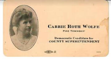 Campaign card for Carrie Roth Wolfe