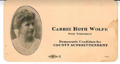 Campaign card for Carrie Roth Wolfe