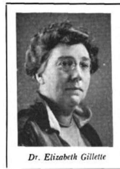 Dr.: Dr. Elizabeth Van Rensselaer Gillette