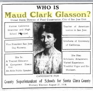 Maud Clark Glasson's Campaign for County Superintendent of Schools, 1918