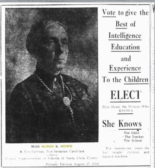 Agnes E. Howe's Campaign for County Superintendent of Schools, 1914