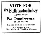Estelle Lawton Lindsey's Campaign for City Council, 1915