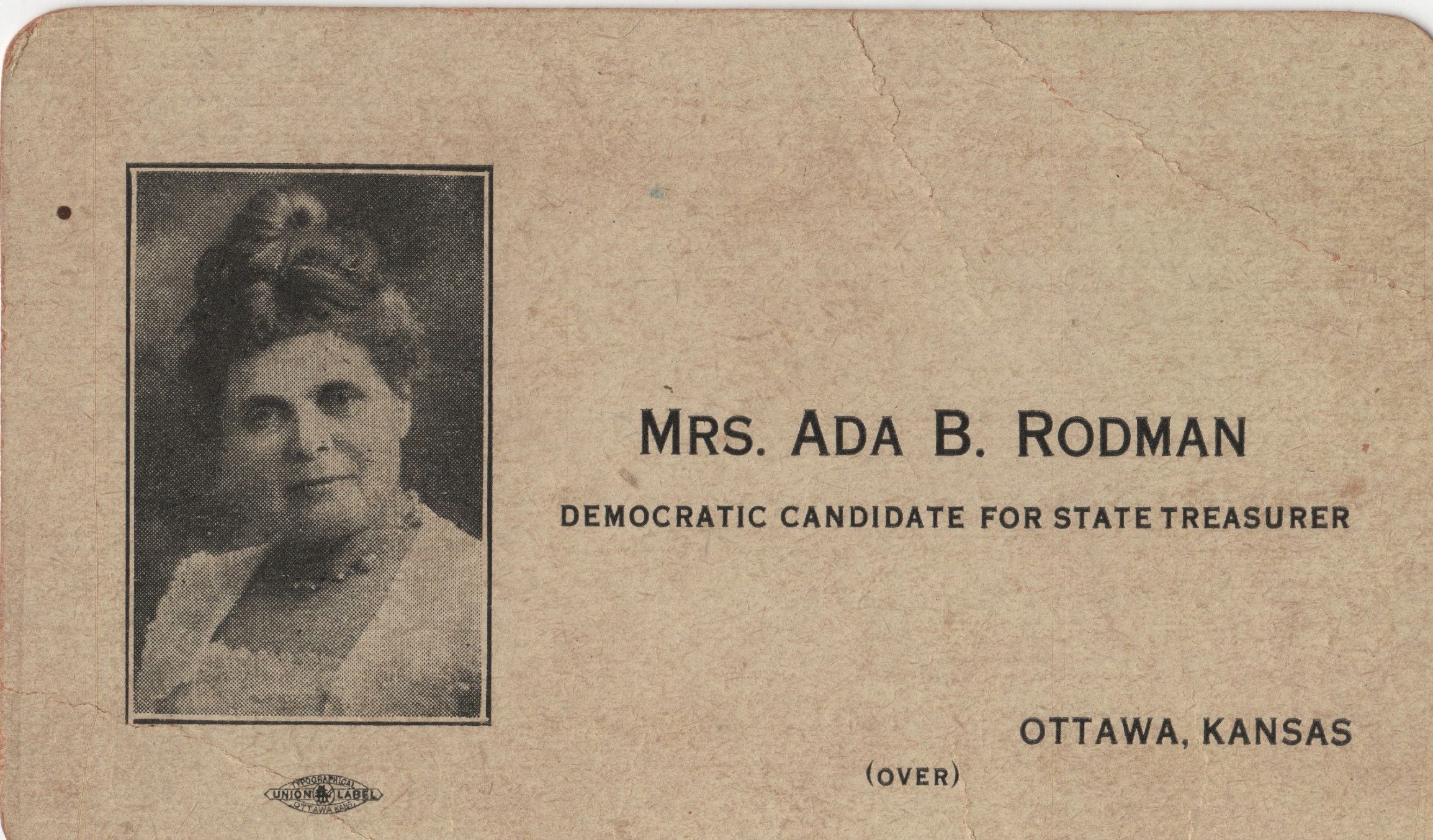 Ada Burney Rodman's Campaign for County Register of Deeds, 1910