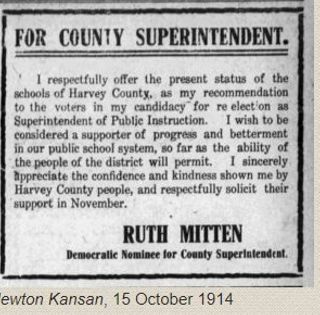 Ruth Mitten's Campaign for County Superintendent, 1910