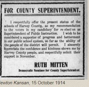 Ruth Mitten's Campaign for County Superintendent, 1910