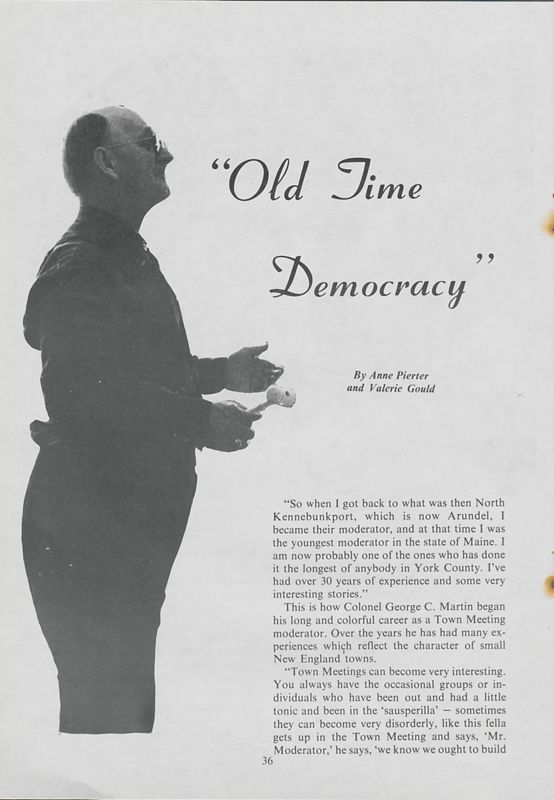 Old Time Democracy