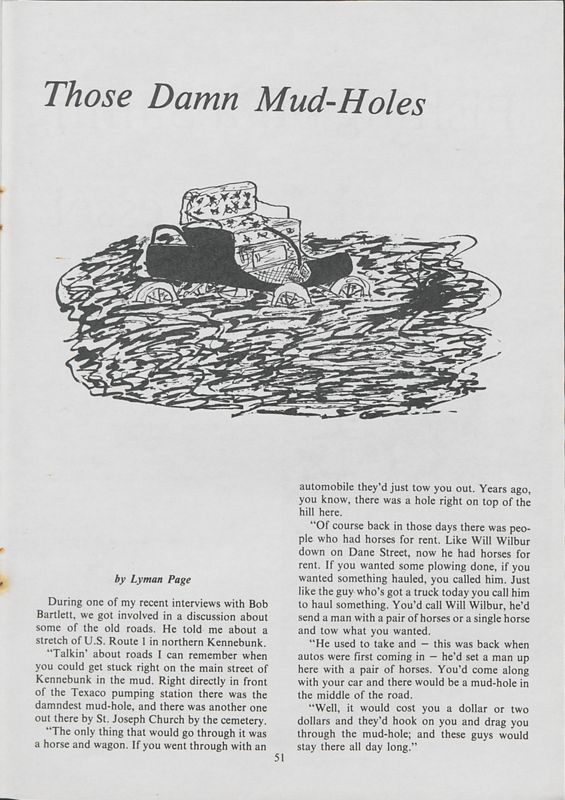 Those Damn Mud Holes