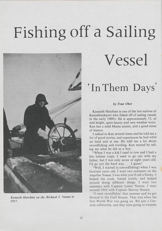 Fishing off a Sailing Vessel 