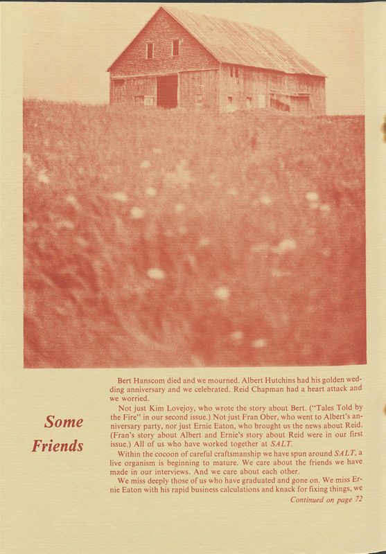 November 1974 Salt Magazine, Introduction