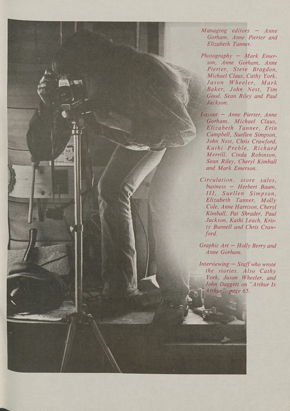 June 1975 Salt Magazine, Masthead