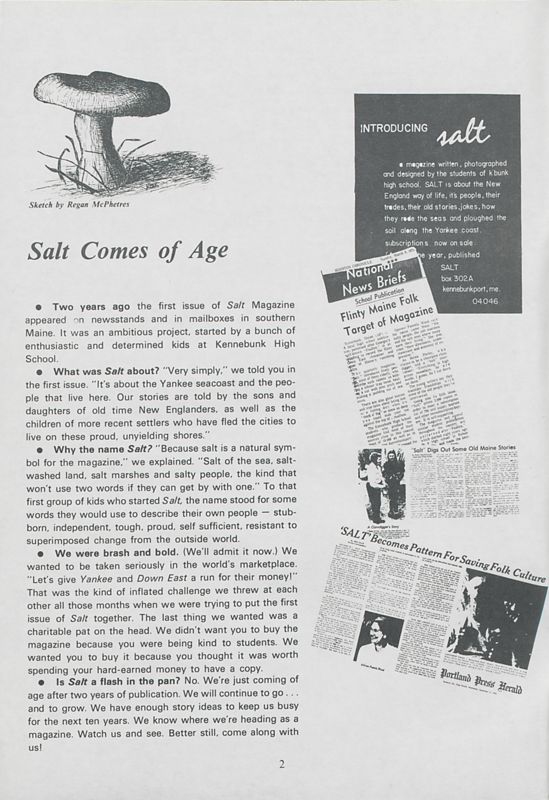 December 1975 Salt Magazine, Introduction