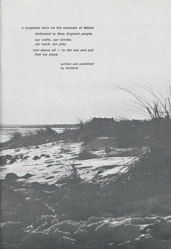 December 1975 Salt Magazine, Mission Statement