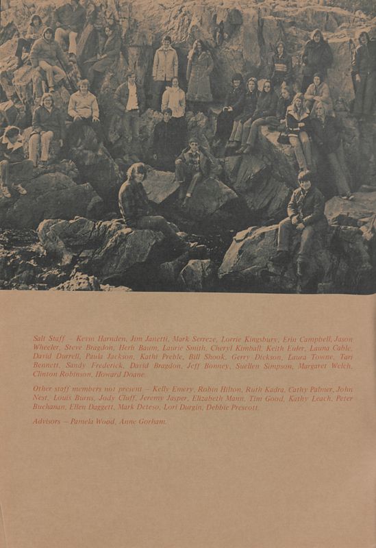 December 1975 Salt Magazine, Masthead