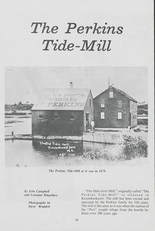 The Perkins Tide-Mill