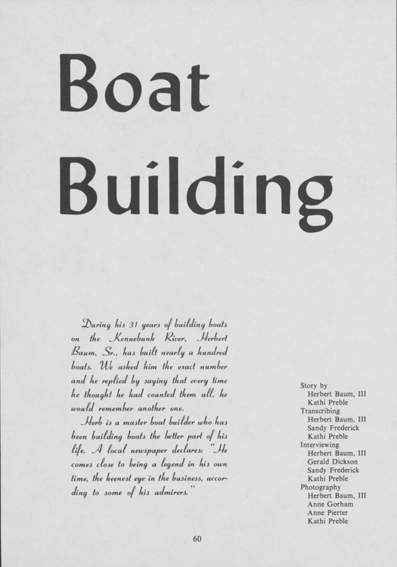 Boat Building