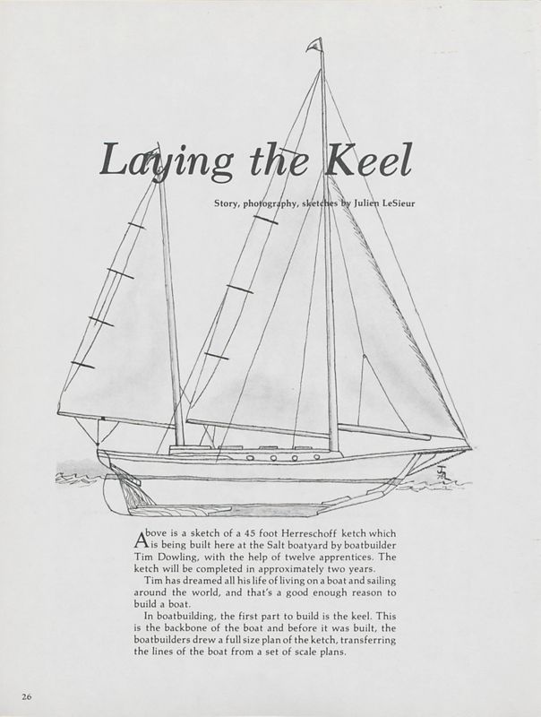 Laying the Keel