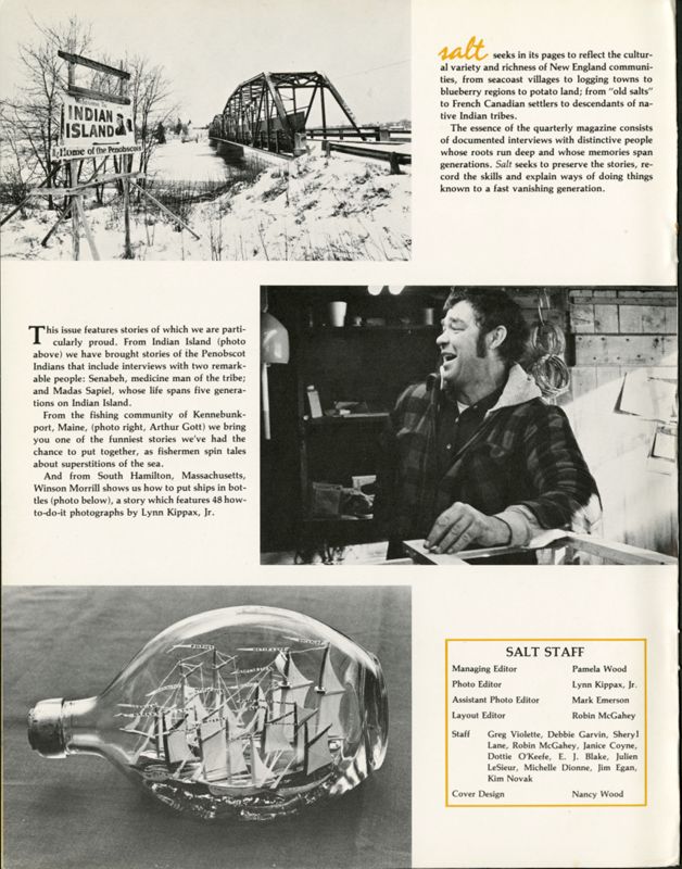 March 1979 Salt Magazine, Inside Front Cover