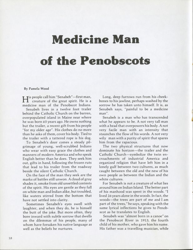 Medicine Man of the Penobscots