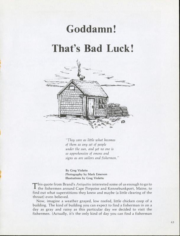 Goddamn! That's Bad Luck!