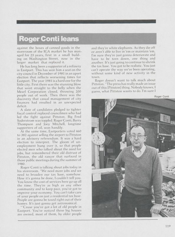 Pro-Pittston: Roger Conti