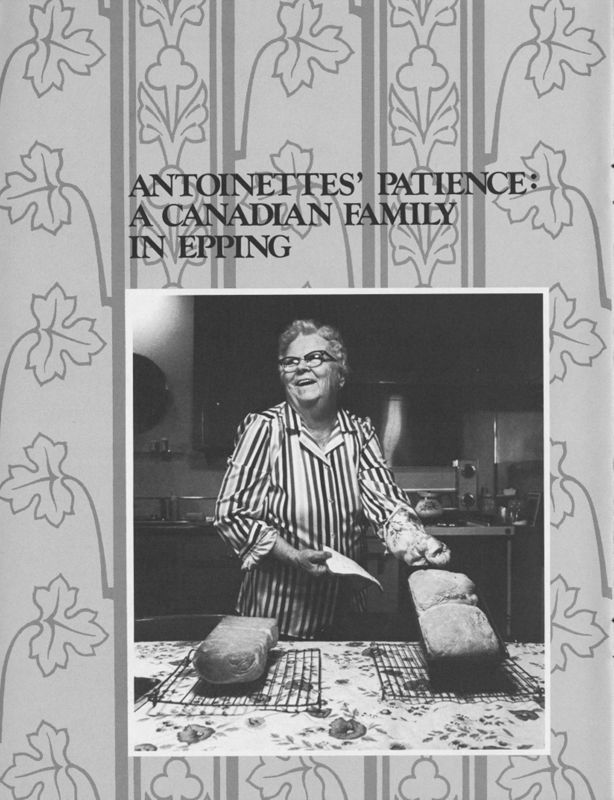 Antoinette's Patience: A Canadian Family In Epping