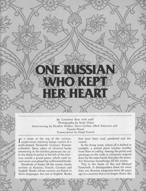 One Russian Who Kept Her Heart