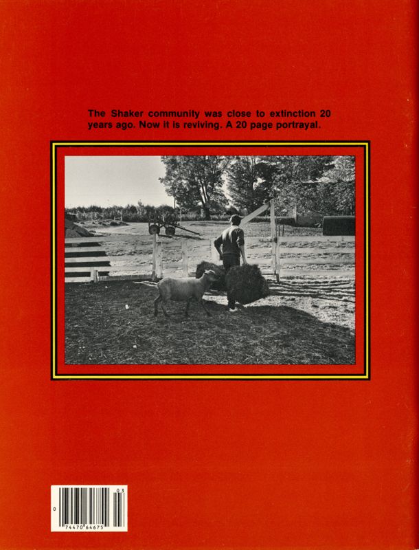 November 1984 Salt Magazine, Back Cover